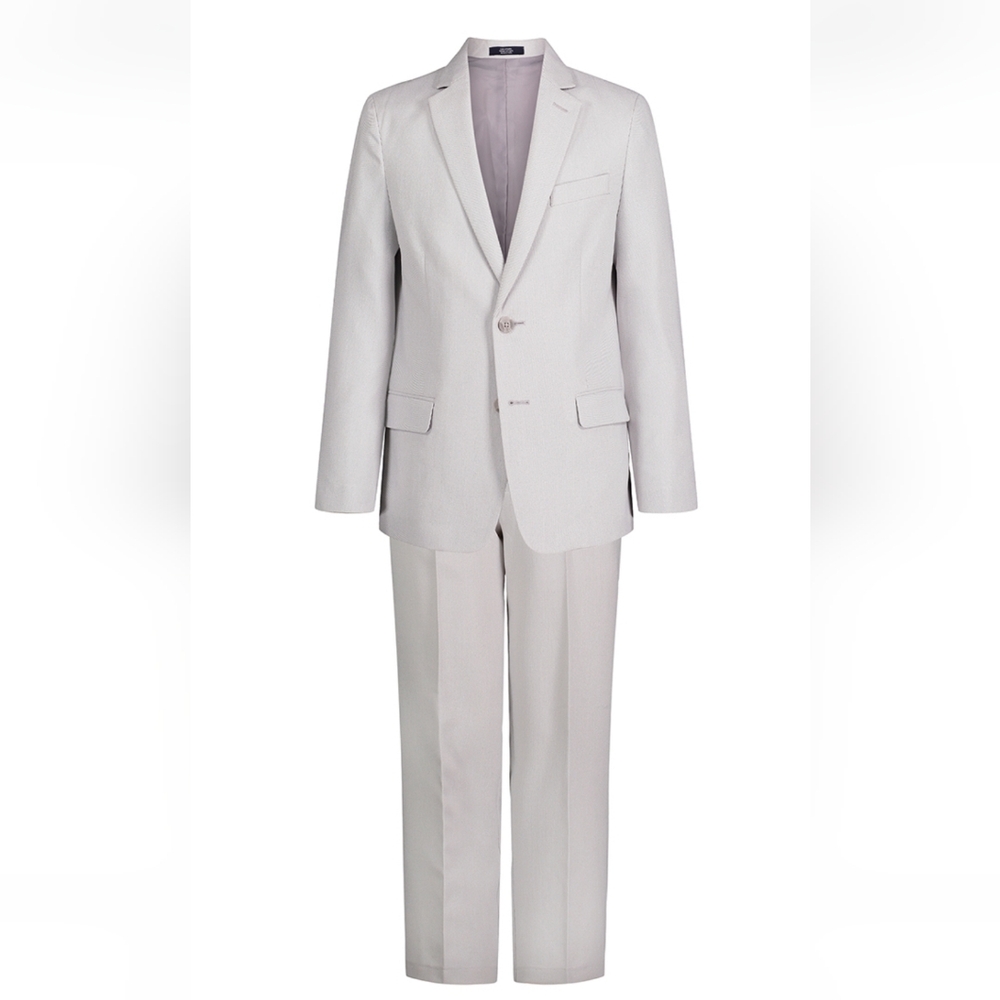 Nautica Big Boys Pindot 2 Piece Suit Set - Gray
